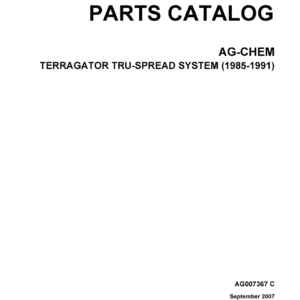 Ag-Chem TerraGator Tru-Spread System Parts Catalog Manual (1985 - 1991) - Image 1