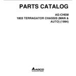 Ag-Chem 1803 TerraGator Chassis Parts Catalog Manual (Man & Auto) (1994) - Image 1