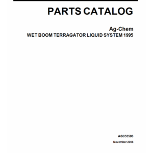 Ag-Chem Wet Boom TerraGator Liquid System Parts Catalog Manual (1995) - Image 1