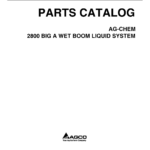 Ag-Chem 2800 Big A Wet Boom Liquid System Parts Catalog Manual - Image 1