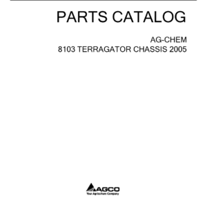 Ag-Chem 8103 TerraGator Chassis Parts Catalog Manual - Image 6