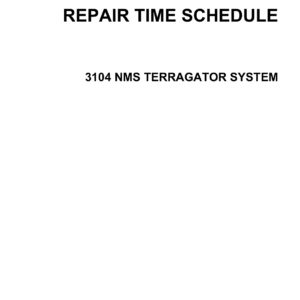 Ag-Chem 3104 NMS TerraGator System Repair Time Schedule Manual - Image 1