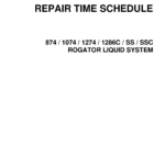 Ag-Chem 874, 1074, 1274, 1286C, Ss, Ssc RoGator Liquid System Repair Time Schedule Manual - Image 1
