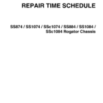 Ag-Chem SS874, SS1074, SSC1074, SS884, SS1084, SSC1084 RoGator Chassis Repair Time Schedule Manual - Image 1