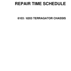 Ag-Chem 6103, 6203 TerraGator Chassis Repair Time Schedule Manual - Image 1