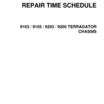Ag-Chem 9103, 9105, 9203, 9205 TerraGator Chassis Repair Time Schedule Manual - Image 1