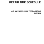 Ag-Chem Air Max 1000, 2000 TerraGator Repair Time Schedule Manual - Image 1