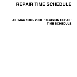 Ag-Chem Air Max 1000, 2000 Precision Repair Time Schedule Manual - Image 1