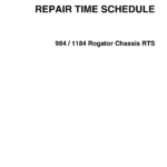 Ag-Chem 984, 1184 RoGator Chassis Repair Time Schedule Manual - Image 1