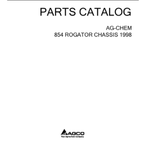 Ag-Chem 854 RoGator Chassis Parts Catalog Manual - Image 4