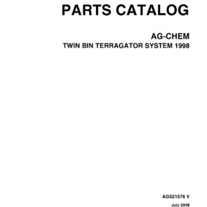 Ag-Chem Twin Bin TerraGator System Parts Catalog Manual - Image 1