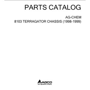 Ag-Chem 8103 TerraGator Chassis Parts Catalog Manual - Image 1
