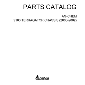 Ag-Chem 9103 TerraGator Chassis Parts Catalog Manual - Image 1