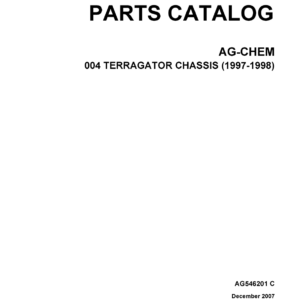 Ag-Chem 004 TerraGator Chassis Parts Catalog Manual - Image 3