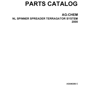 New Leader Spinner Spreader TerraGator System Parts Catalog Manual - Image 1