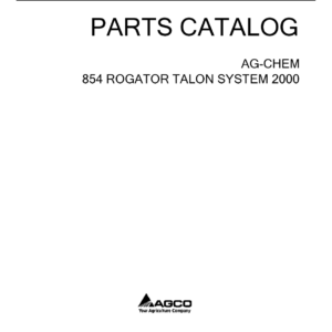 Ag-Chem 854 RoGator Talon System Parts Catalog Manual - Image 4