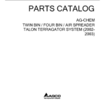 Ag-Chem Twin Bin, Four Bin, Air Spreader Talon TerraGator System Parts Catalog Manual (2002 - 2003) - Image 1