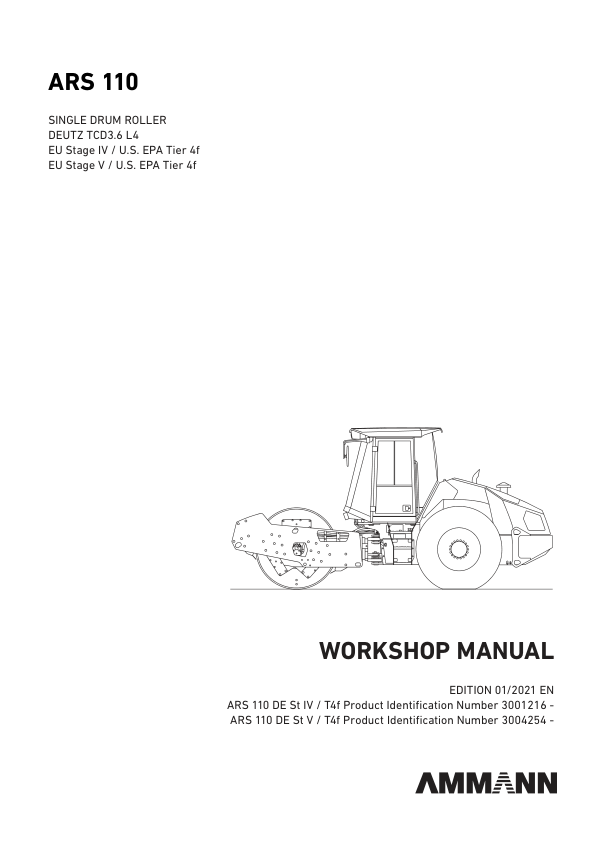 Ammann ARS 110 Soil Compactor Service Repair Manual