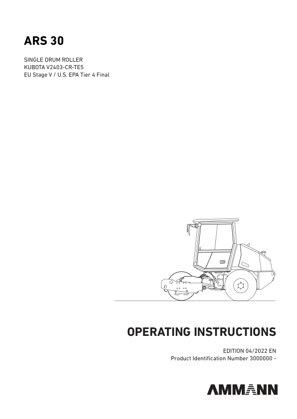Ammann ARS 30 Soil Compactor Operation and Parts Manual Ammann ARS 30 Soil Compactor Operation and Parts Manual