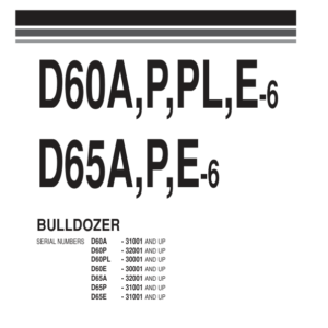 Komatsu D65E-6 Service Repair Manual - Image 2