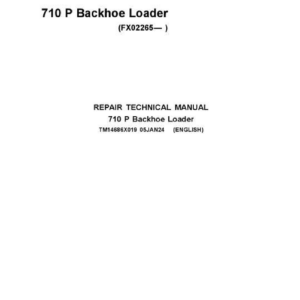 John Deere 710 P Backhoe Loader Technical Repair Manual (SN FX02265 and Up) - Image 2