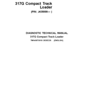 John Deere 317G Skid Loader Technical Repair Manual (SN J435000 and Up) - Image 1