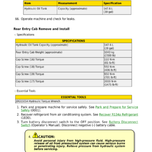 John Deere 2654GLC Forestry Excavator Technical Repair Manual (SN D260275 and up) - Image 4