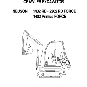 Wacker Neuson 1402, 1402 Force, 1402 Primus, 1402 Primus Force, 1502, 1502 Force, 1902, 1902 Force, 2202, 2202 Force Excavator Service Repair Manual - Image 3