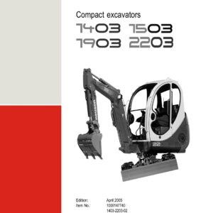 Wacker Neuson 1403, 1503, 1903, 2203 (SN starting with AE) Excavator Service Repair Manual - Image 3