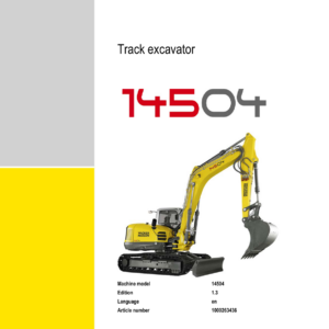 Wacker Neuson 14504 Excavator Service Repair Manual