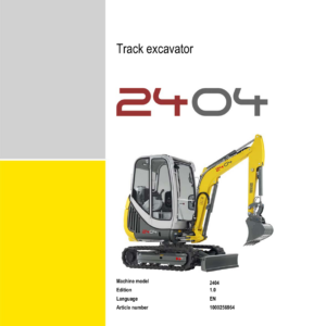 Wacker Neuson 2404 Excavator Service Repair Manual
