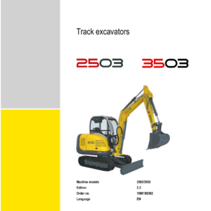 Wacker Neuson 2503, 3503, 3703 (SN Starting with AG) Excavator Service Repair Manual - Image 4