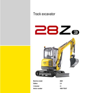 Wacker Neuson 28Z3 Excavator Service Repair Manual