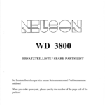 Wacker Neuson 3800 Excavator Parts Catalog Manual (German) - Image 1