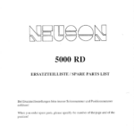 Wacker Neuson 5000 Excavator Parts Catalog Manual (German) - Image 1