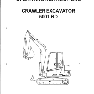 Wacker Neuson 5001 Excavator Operation and Parts Catalog Manual