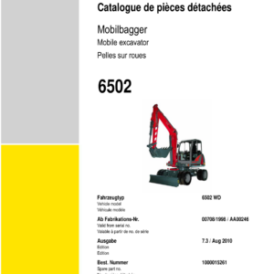 Wacker Neuson 6502 (SN before AB03043) Excavator Service Repair Manual - Image 3