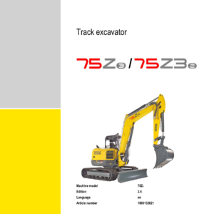 Wacker Neuson 75Z3 Excavator Service Repair Manual