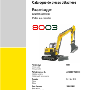 Wacker Neuson 8003 Excavator Service Repair Manual - Image 2