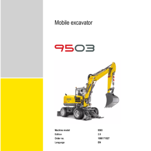 Wacker Neuson 9503 Excavator Service Repair Manual - Image 2