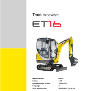 Wacker Neuson ET16 Excavator Service Repair Manual - Image 2