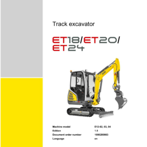 Wacker Neuson ET18, ET20, ET24 Excavator Service Repair Manual - Image 2