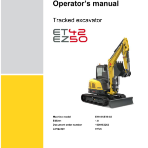Wacker Neuson ET42, EZ50, ET58 Excavator Service Repair Manual - Image 2