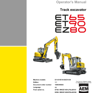 Wacker Neuson ET65, ET90 Excavator Service Repair Manual - Image 2