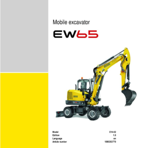 Wacker Neuson EW65 Excavator Service Repair Manual - Image 1