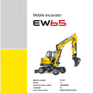 Wacker Neuson EW65 Excavator Service Repair Manual - Image 2