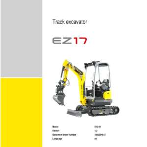 Wacker Neuson EZ17 Excavator Service Repair Manual - Image 1