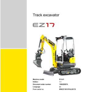 Wacker Neuson EZ17 Excavator Service Repair Manual - Image 4