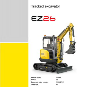 Wacker Neuson EZ26 Excavator Service Repair Manual - Image 1