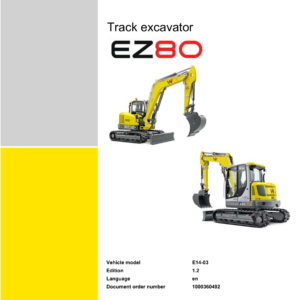 Wacker Neuson EZ80 Excavator Service Repair Manual - Image 1